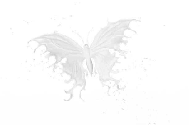 istock Milk Splash or Yogurt In the shape of a Butterfly 1003561736
