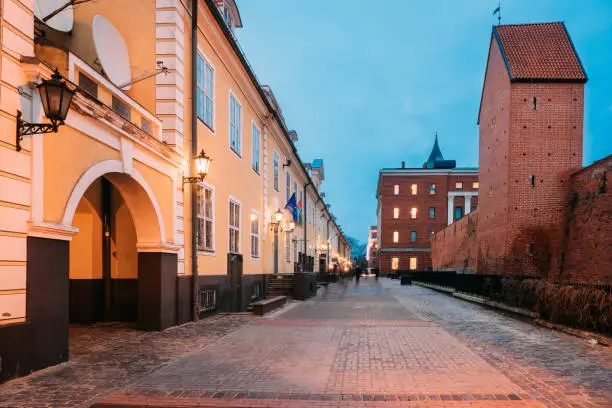 Photo of Riga, Latvia. Facades Of Old Famous Jacob's Barracks On Torna Street. The Barracks Were Built In 18th Century At Base Of The City Fortifications