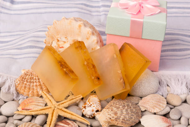 istock Jasmine soap. Herbal soap. Hand made soap. Home made soap. Organic soap. 1003565904