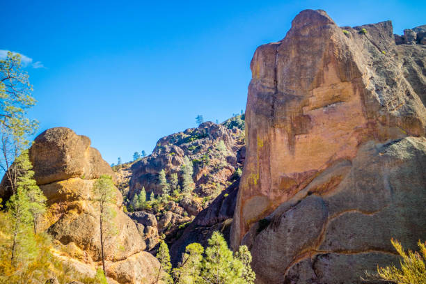 Scenic landscape of the famous site of Pinnacles National Park in Central California