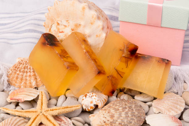 istock Linden soap. Herbal soap. Hand made soap. Home made soap. Organic soap. 1003574290
