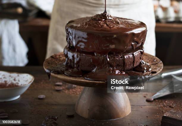 Chocolate Cake Food Photography Recipe Idea Stock Photo - Download Image Now - Chocolate Cake, Cake, Chocolate