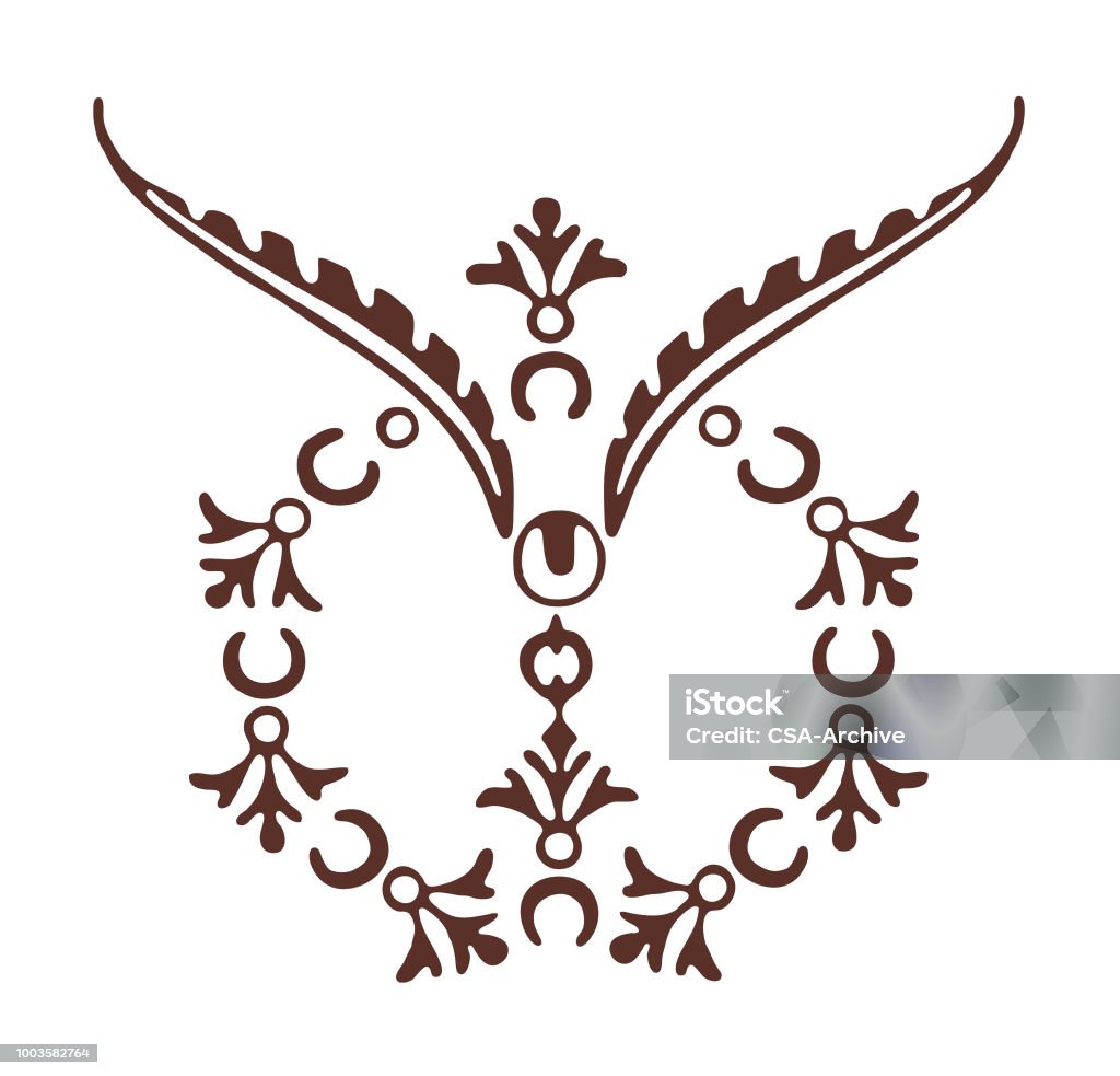 Winged Design Winged Design Element Stock Illustration - Download Image Now - Brown ...