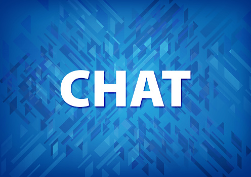 Chat Blue Background Stock Illustration - Download Image Now - Blue