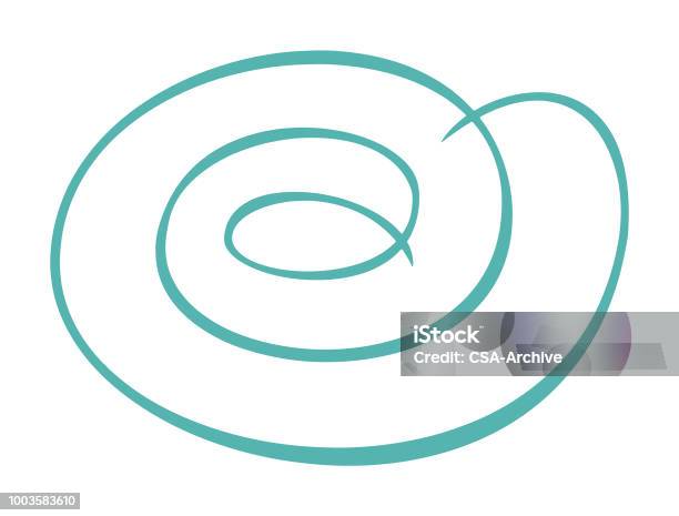 Squiggle Stock Illustration - Download Image Now - Spiral, Blue, Color Image