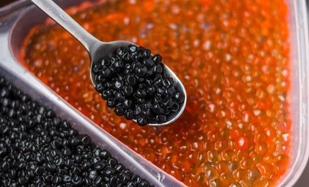 istock black caviar of sturgeon. 1003587296
