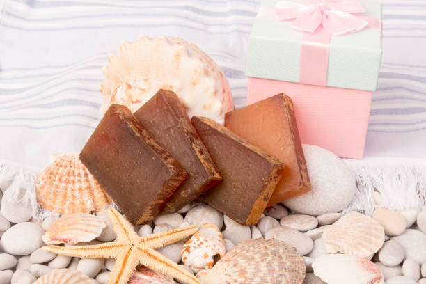 istock Turmeric soap. Herbal soap. Hand made soap. Home made soap. Organic soap. 1003588000
