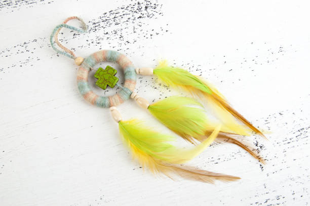 istock Bright dream catcher with a green cross 1003588622