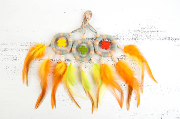 Bright dream catchers with crosses