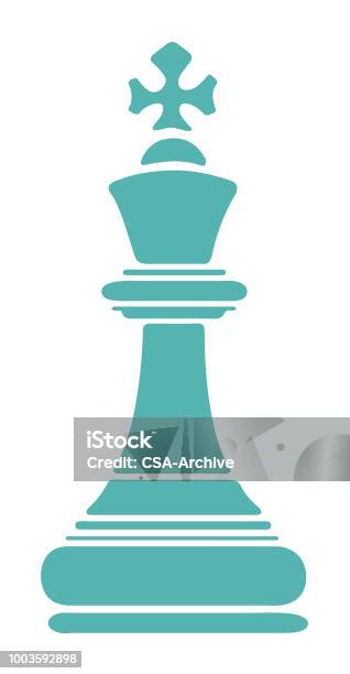 Chess Piece Stock Illustration - Download Image Now - Chess, Blue, Chess Piece