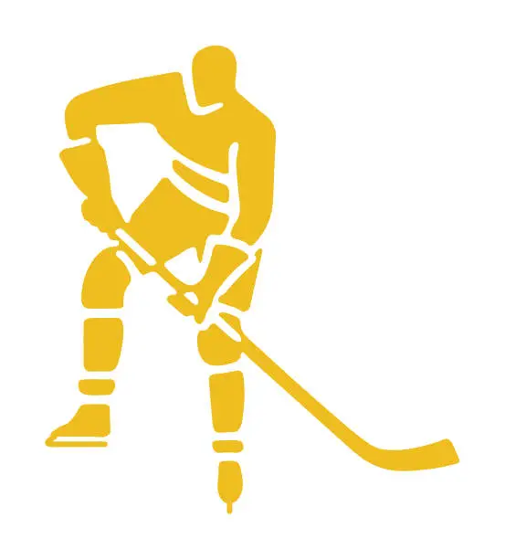 Vector illustration of Hockey Player