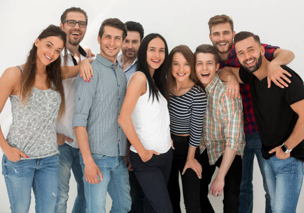 istock group of creative company employees standing together 1003593940
