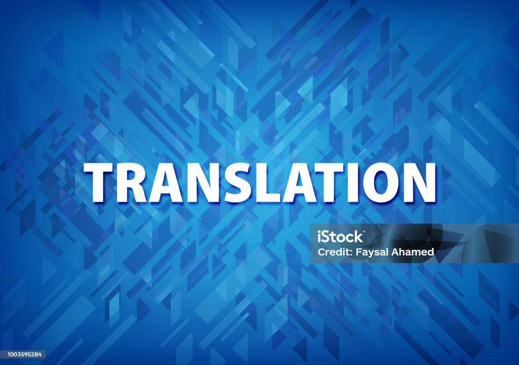 Translate Backround Translation Blue Background Stock Illustration - Download Image Now ...