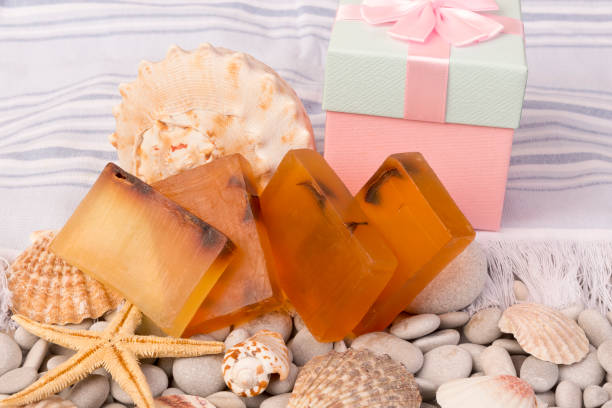 istock Linden soap. Herbal soap. Hand made soap. Home made soap. Organic soap. 1003598560