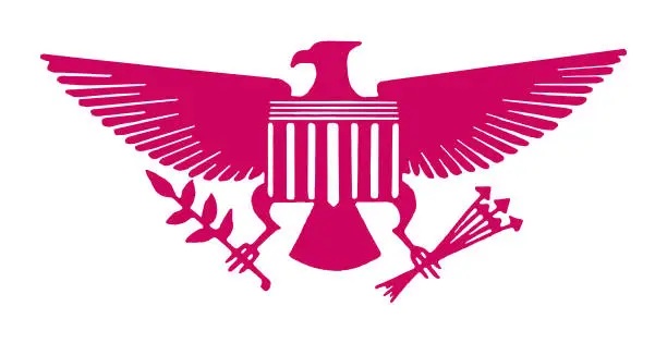 Vector illustration of American Eagle Symbol