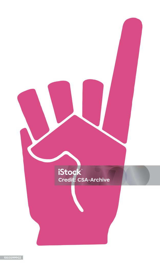 One Hand Only Sign Hand Sign One Stock Illustration - Download Image Now - Above, Logo ...