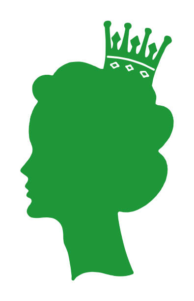 ilustraciones, imágenes clip art, dibujos animados e iconos de stock de silueta de mujer con corona - concurso de belleza