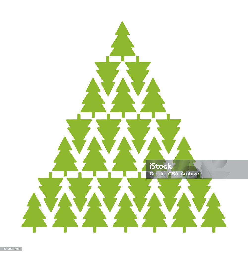 Christmas Tree Made of Christmas Trees Christmas stock vector