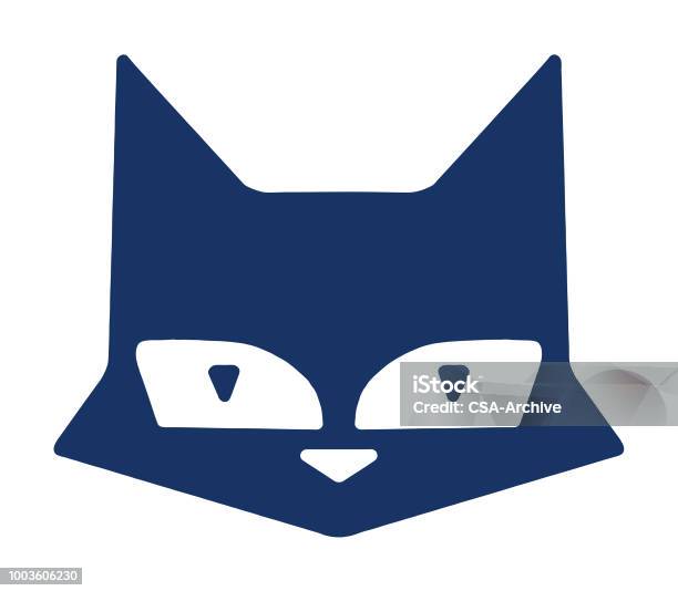 Black Cat Stock Illustration - Download Image Now - Domestic Cat, Logo, Eye