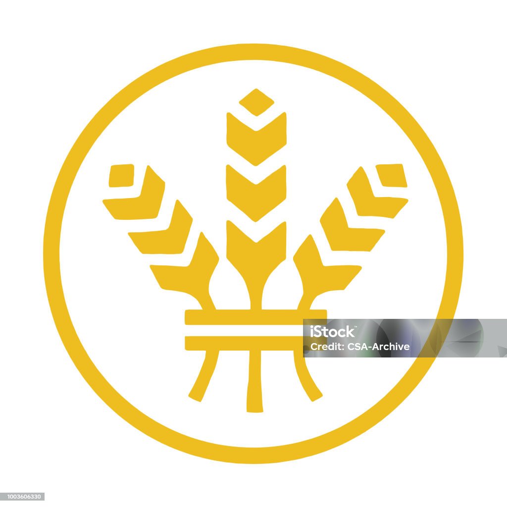 Three Feathers Wheat stock vector