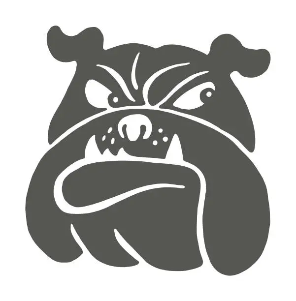 Vector illustration of Bulldog Looking Sideways