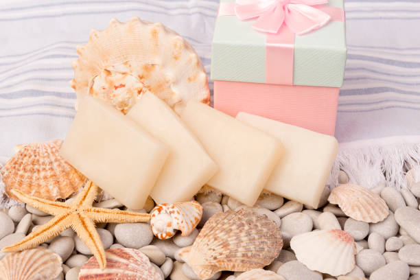 istock Goat milk soap. Herbal soap. Hand made soap. Home made soap. Organic soap. 1003611602