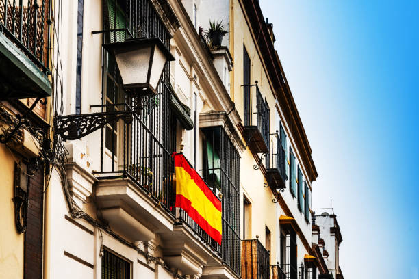 istock Spanish flag in Sevilla, Spain 1003612108