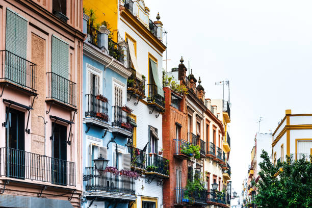 istock Antique building view in Old Town Sevilla, Spain 1003612644