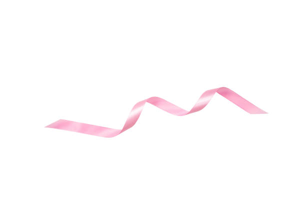 istock pink ribbon for decor card or present product concept isolated background. 1003621720