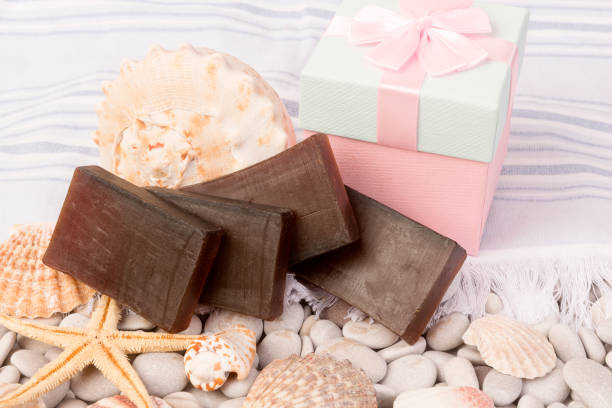 istock Bitter almond soap. Herbal soap. Hand made soap. Home made soap. Organic soap. 1003623942