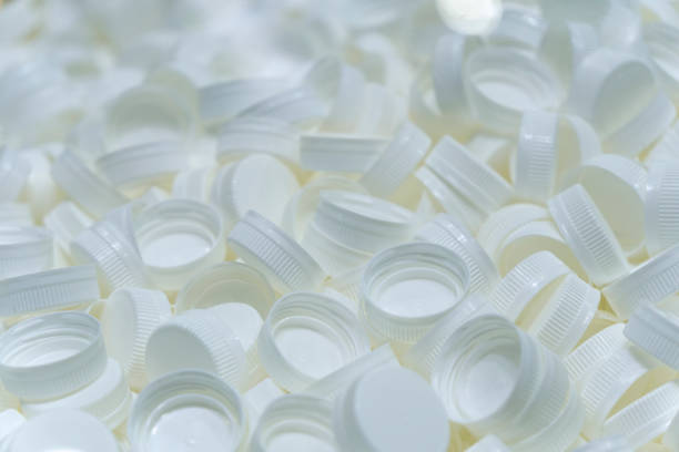 istock The piles of the plastic caps. 1003630636