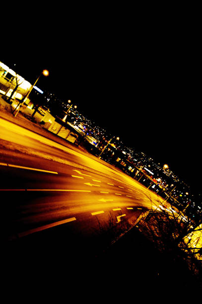 istock Motorway Through A City In Germany At Night 1003644962