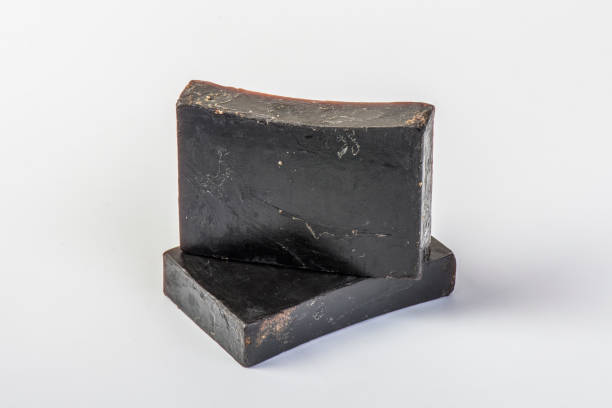 istock Tar soap. Herbal soap. Hand made soap. Home made soap. Organic soap. 1003645312