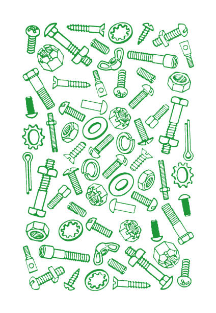 기본 패턴 - screw work tool pattern bolt stock illustrations