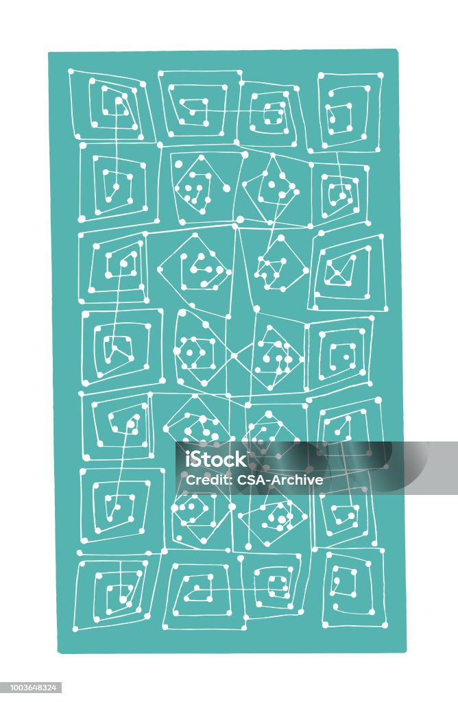 Dot Connection Pattern Connect The Dots Pattern Stock Illustration - Download Image Now ...
