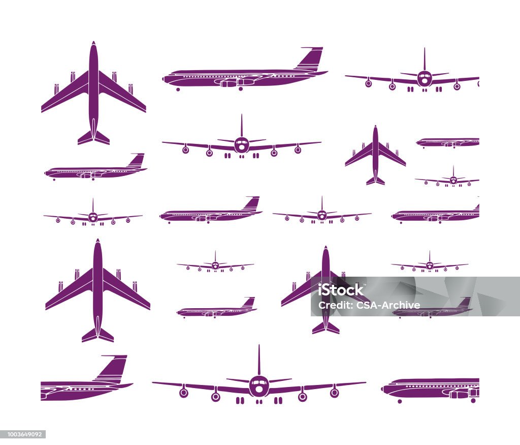 Aircraft Pattern Chart Airplane Pattern Stock Illustration - Download Image Now - Airplane ...