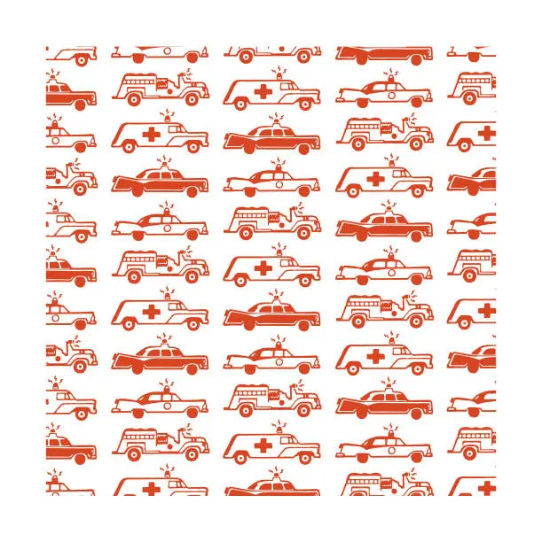 Vector illustration of Emergency Vehicle Pattern