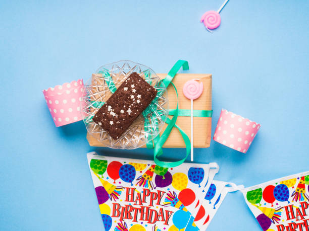 istock Happy Birthday party items flat lay 1003678860
