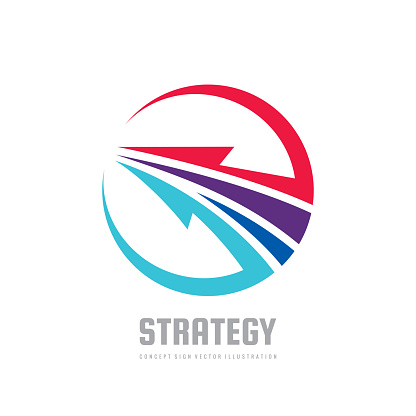 Strategi Sign Strategy Concept Business Sign Template Vector Illustration Development ...