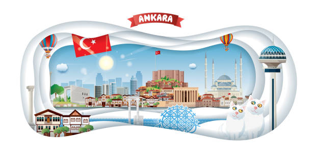 ilustraciones, imágenes clip art, dibujos animados e iconos de stock de ankara viajes - ankara