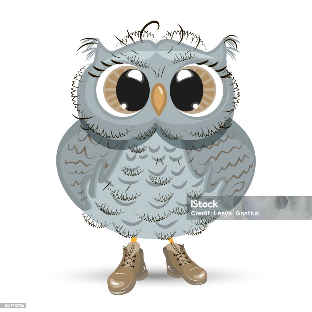 Phim Hoạt Hình Dễ Thương Cú Minh Họa Vector Động Vật Khôn Ngoan ...