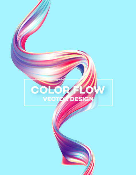 istock Modern colorful flow poster. Wave Liquid shape in blue color background. Art design for your project. Vector illustration 1003734886
