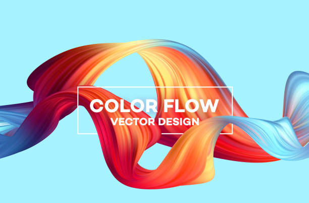 istock Modern colorful flow poster. Wave Liquid shape in blue color background. Art design for your project. Vector illustration 1003735360