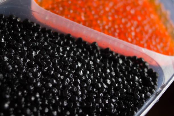istock red and black caviar of sturgeon. 1003739092