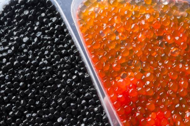 istock red and black caviar of sturgeon. 1003739120