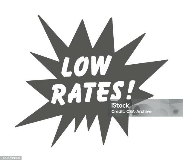 Low Rates Icon Word Low Rates Stock Illustration - Download Image Now - Exploding, Sale ...