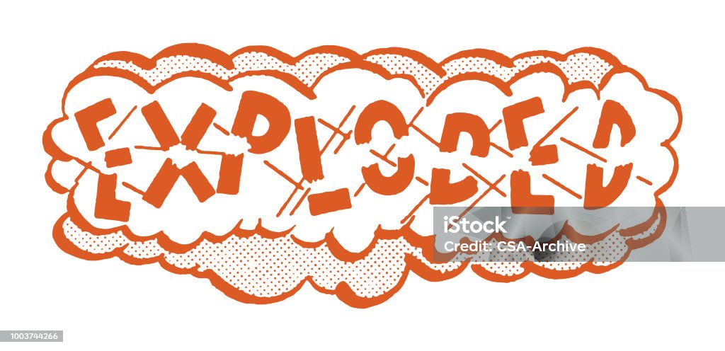 Sentence With Explode Exploded Stock Illustration - Download Image Now - Exploding, Cloud ...