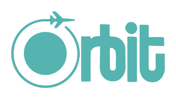 illustrations, cliparts, dessins animés et icônes de orbit - logo avion