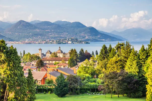 Photo of Landscape with Island Bella  on lake Maggiore, Stresa, Italy