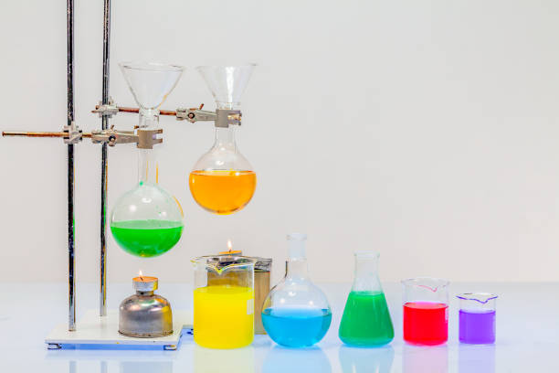equipment of distillation in laboratory experiments in chemical blending